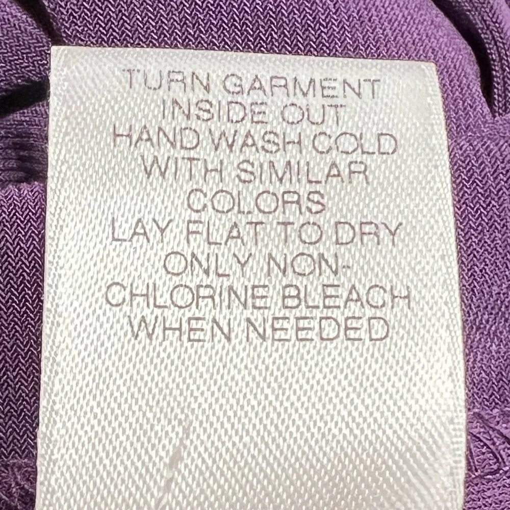 Antonio Melani Purple Short Sleeve Wrap Cocktail Dress Size L - Picture 4 of 6